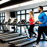 **

"A brightly lit, modern gym interior with state-of-the-art equipment. Several fully clothed individuals are exercising on treadmills and weight machines. A qualified trainer, in professional attire, assists a client. The environment is clean and inviting, with a focus on fitness and well-being. Safe for work, appropriate content, fully clothed, professional environment, perfect anatomy, natural proportions, high quality."

**