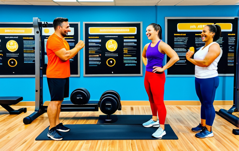 피트니스 경영사와 클라이언트 커뮤니케이션 - Personalized Fitness Plan**

"A fitness instructor, fully clothed in athletic wear, working with a c...