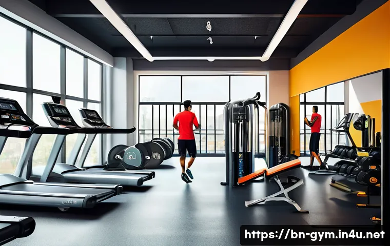 피트니스 경영사 국제 자격증 정보 - A modern fitness center interior bustling with diverse Bengali clients engaged in various workouts, ...