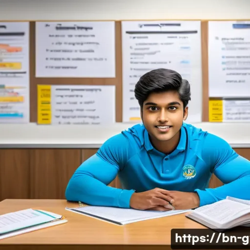 피트니스 경영사 자격증 시험 난이도 - A detailed classroom scene showing a Bengali student preparing for a fitness management certificatio...