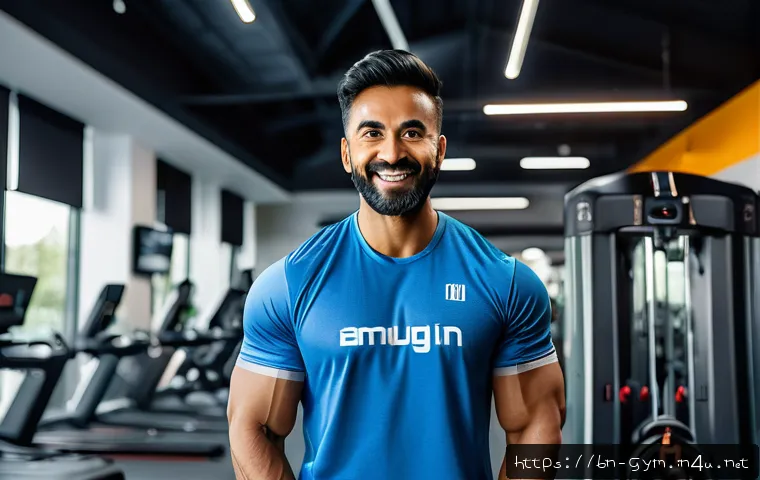 피트니스 경영사로 성장하기 위한 커리어 패스 - A professional fitness manager in a modern gym setting, wearing branded sportswear and demonstrating...